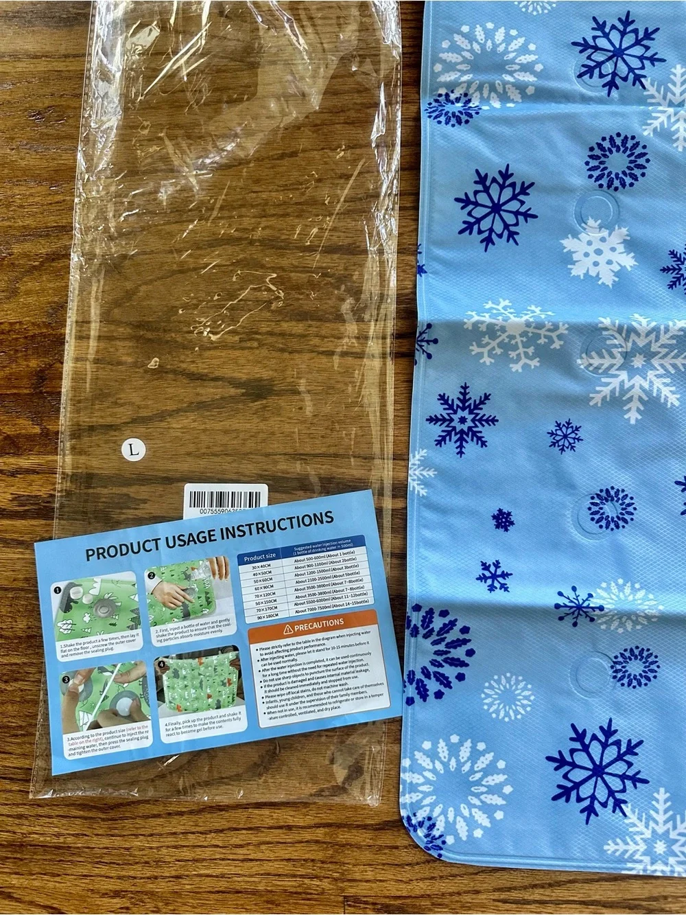 Cooling Dog Pad Blue Snowflake